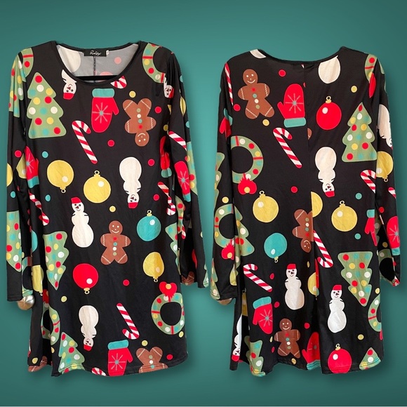 Ruiyize Dresses & Skirts - Ruiyize Size XXL Christmas Swing Dress